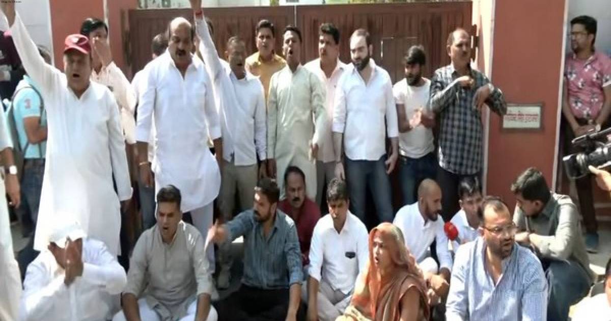 Rajasthan Congress protests in Jaipur against ED raids in state